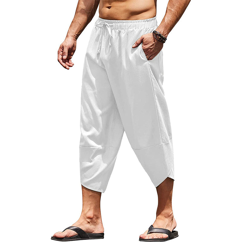 Pantalon capri bouffant décontracté pour homme
