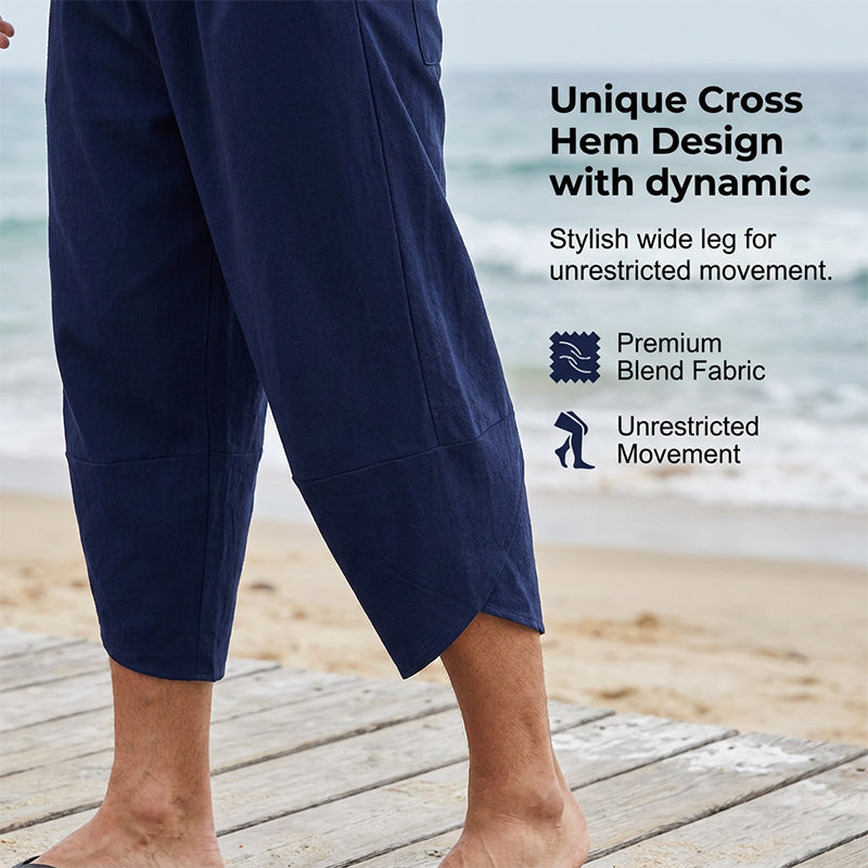 Pantalon capri bouffant décontracté pour homme