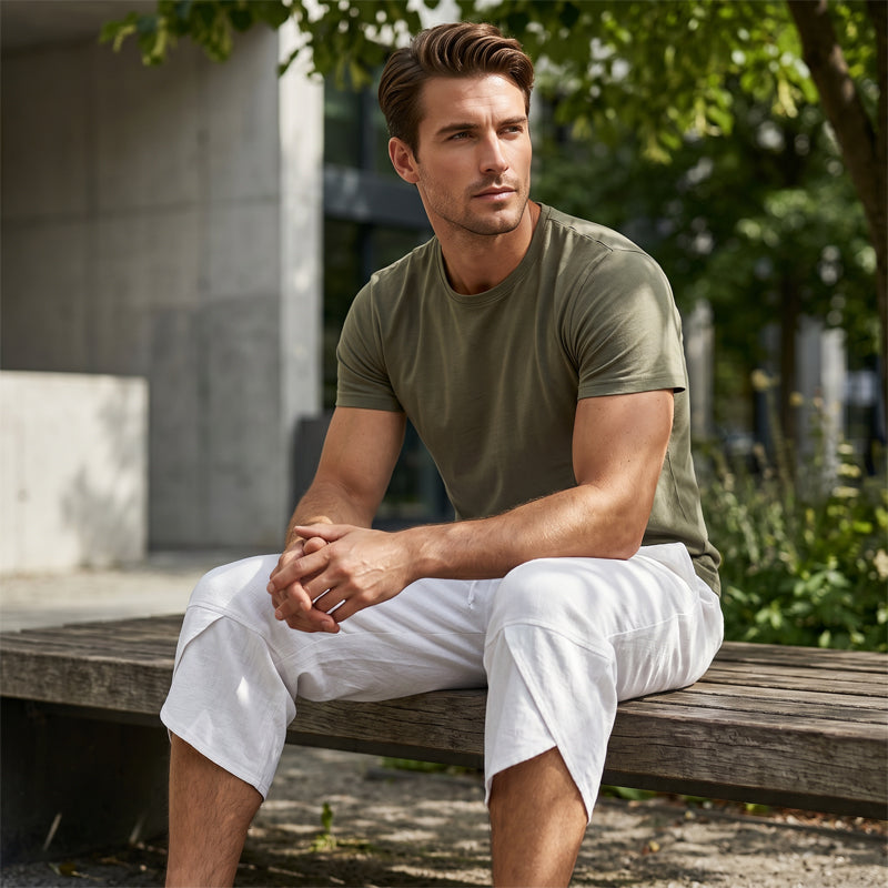 Pantalon capri bouffant décontracté pour homme