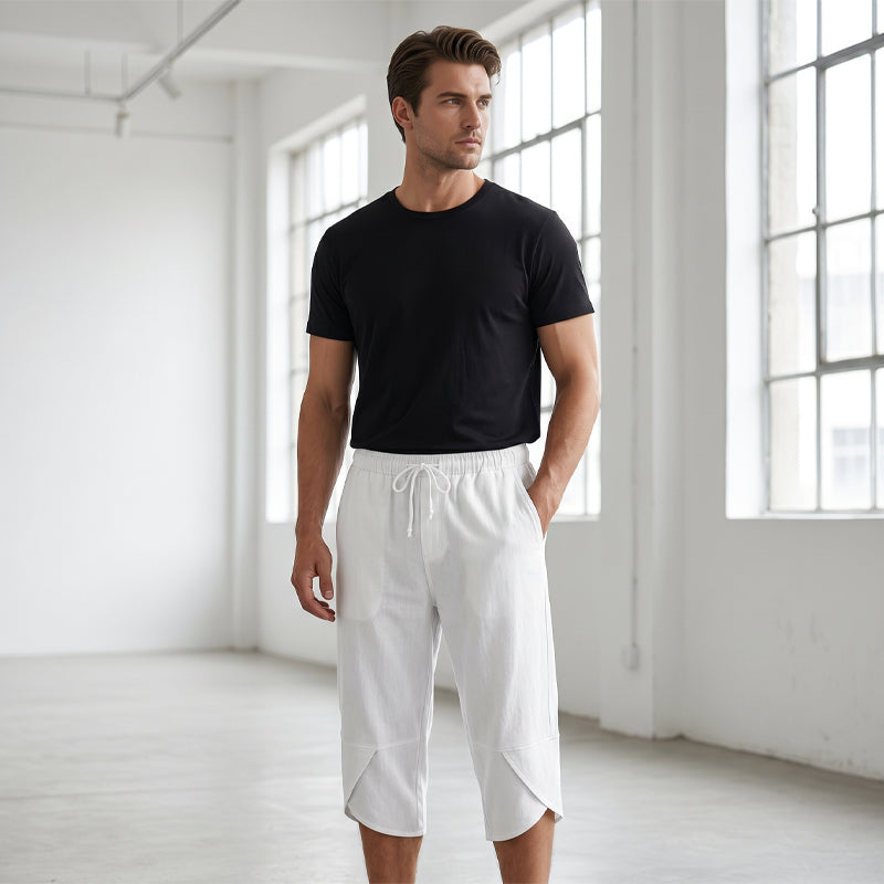 Pantalon capri bouffant décontracté pour homme