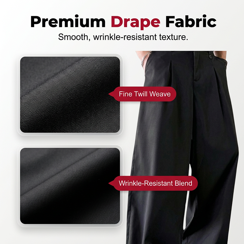 ⏰👔 PROMO FLASH 50% ! Pantalon de Costume Homme Classique à Jambe Large – Tissu Doux Anti-Froissé, Coupe Décontractée Moderne, Plis Avant, Incontournable Polyvalent pour le Bureau & le Quotidien ✨