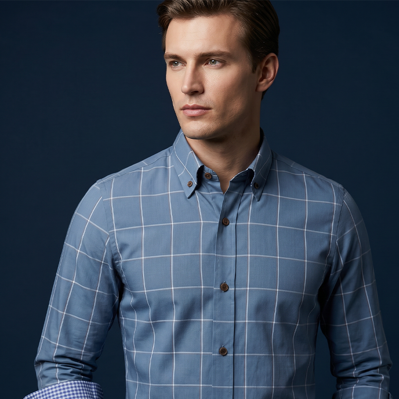 Chemise À Carreaux Coupe Moderne pour Homme