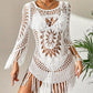 🔥Letzter Tag! 50% Rabatt！Damen Boho Häkel-Strand-Cover-Up mit Quasten🌴Romantischer Strandüberwurf für Urlaub & Pool