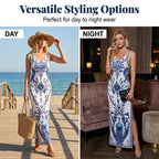 💥LETZTER TAG – 50 % RABATT!👗Damen Maxikleid mit Blumenmuster | Premium Stoff & figurbetont für Urlaub & Anlässe ✨
