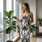 💥LETZTER TAG – 50 % RABATT!👗Damen Maxikleid mit Blumenmuster | Premium Stoff & figurbetont für Urlaub & Anlässe ✨