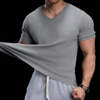 SAMUEL - Camiseta de manga corta con cuello en V elástica™