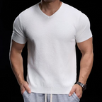 SAMUEL - Camiseta de manga corta con cuello en V elástica™