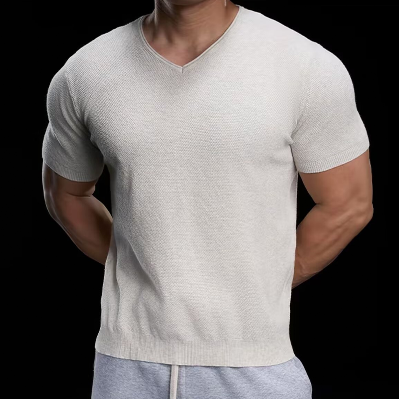 SAMUEL - Camiseta de manga corta con cuello en V elástica™