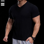SAMUEL - Camiseta de manga corta con cuello en V elástica™