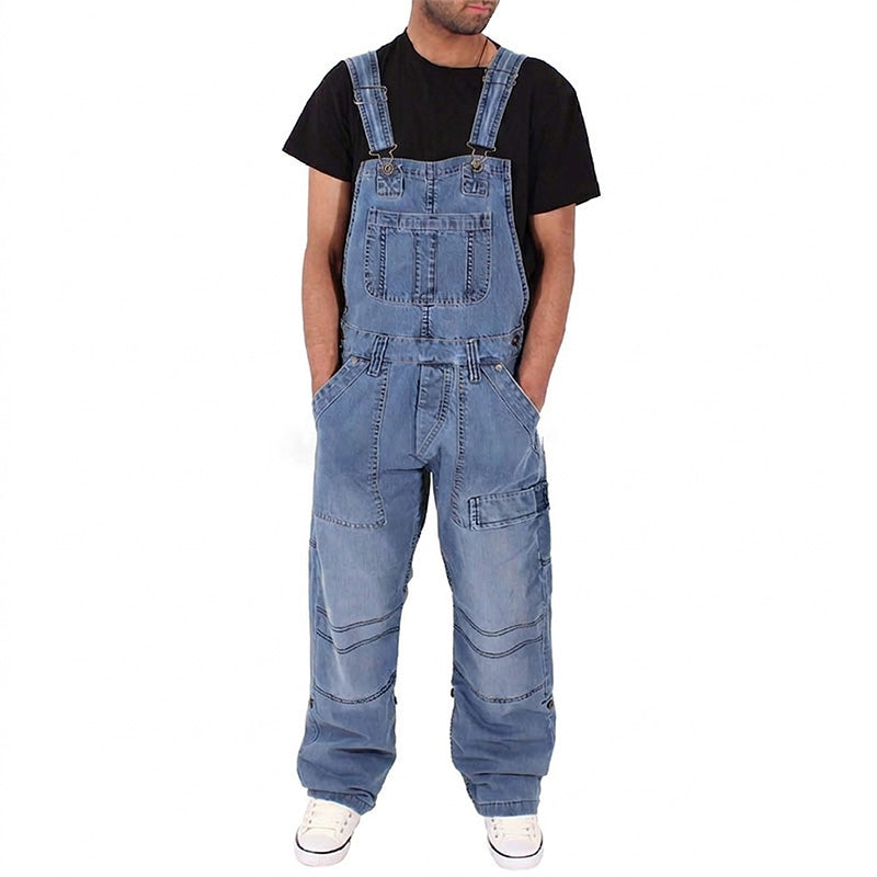 Salopette en jean coupe classique pour homme