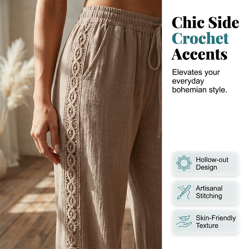 Pantalon femme décontracté à jambes droites