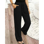 Pantalon femme décontracté à jambes droites