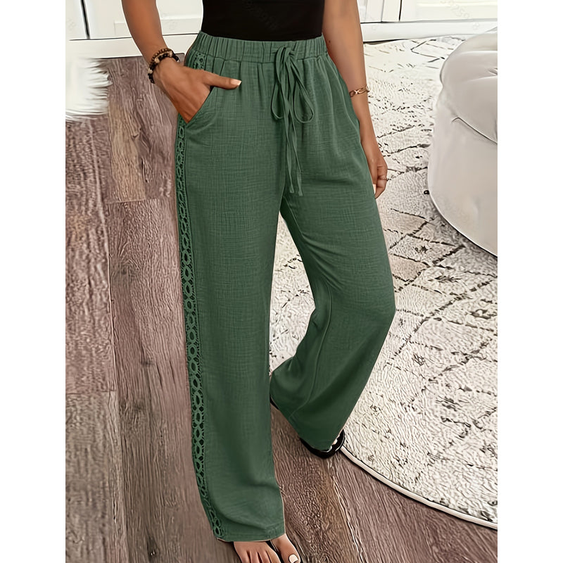 Pantalon femme décontracté à jambes droites