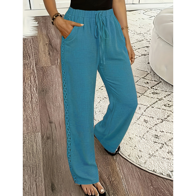Pantalon femme décontracté à jambes droites