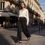 👖 Damen Freizeithose mit Elastischem Bund 🌿 Hohe Taille, Lockere Passform & Taschen