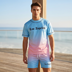 👕🌴 50% RABATT! Herren Sommer-Set mit Print – Lässiges T-Shirt & Shorts – Bequem für Freizeit, Strand & Urlaub ✨