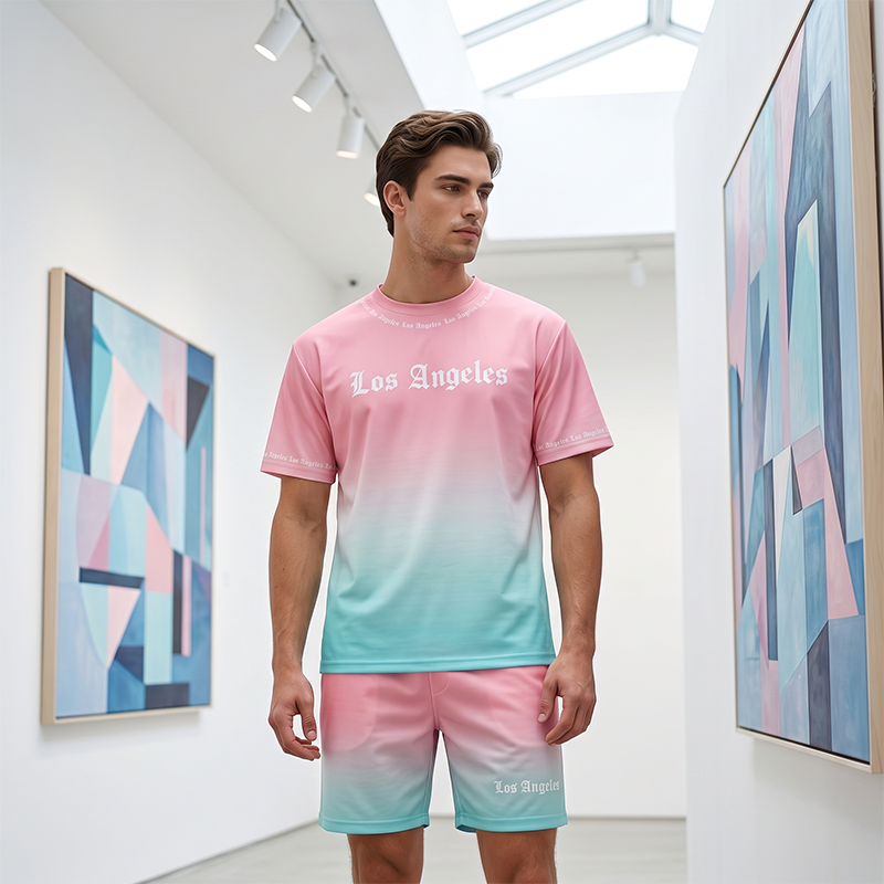👕🌴 50% RABATT! Herren Sommer-Set mit Print – Lässiges T-Shirt & Shorts – Bequem für Freizeit, Strand & Urlaub ✨