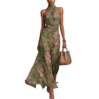 🌸 59% RABATT! 0👗 Elegantes Maxi-Kleid mit Blumendruck & Neckholder – Fließender Stoff, figurschmeichelnd & Boho-Stil – Ideal für Sommer, Urlaub & warme Abende ☀️