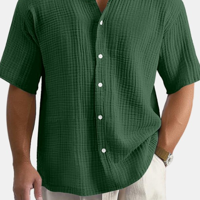 JONATHAN - Camisa Oxford de manga larga en algodón con cuello abotonado™