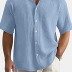 JONATHAN - Camisa Oxford de manga larga en algodón con cuello abotonado™