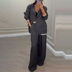 VALERIA - Traje de dos piezas con blazer oversize y pantalón ancho de tiro alto™