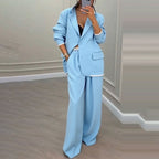 VALERIA - Traje de dos piezas con blazer oversize y pantalón ancho de tiro alto™