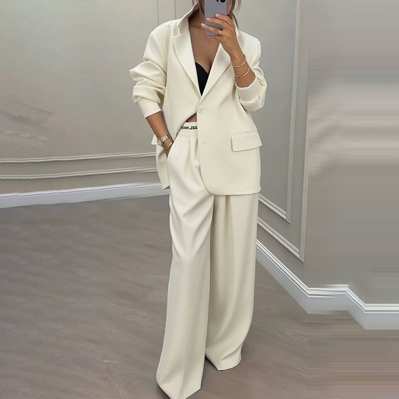 VALERIA - Traje de dos piezas con blazer oversize y pantalón ancho de tiro alto™