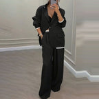 VALERIA - Traje de dos piezas con blazer oversize y pantalón ancho de tiro alto™