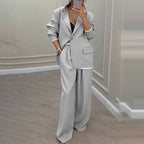 VALERIA - Traje de dos piezas con blazer oversize y pantalón ancho de tiro alto™