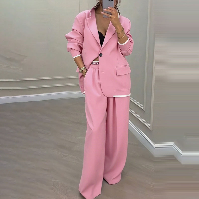 VALERIA - Traje de dos piezas con blazer oversize y pantalón ancho de tiro alto™