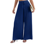 GABRIELA - Pantalones de vestir palazzo de tejido plisa y corte extra ancho con cordón ajustador™