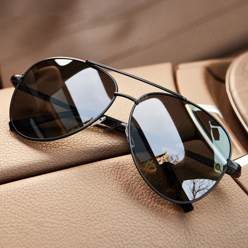PEDRO - Gafas de sol de estética sartorial vintage con montura metálica y lentes ahumadas™