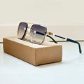LUCAS - Gafas de sol rectangulares con montura metálica y puente doble™