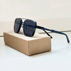 LUCAS - Gafas de sol rectangulares con montura metálica y puente doble™