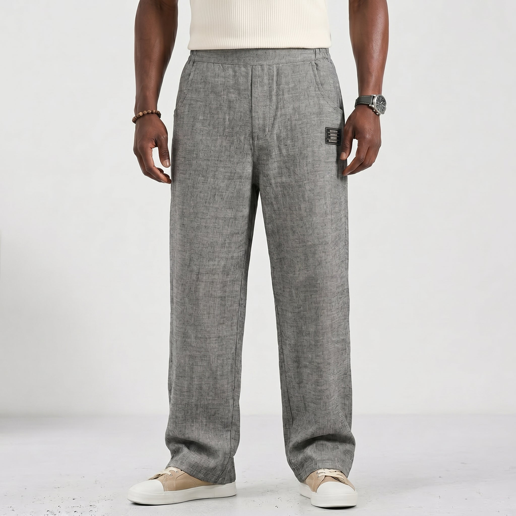 IVÁN|Pantalones de algodón y lino transpirables