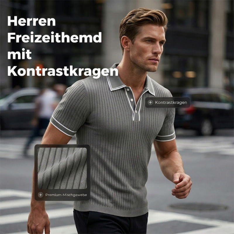 👕 50% RABATT! 🌞 Lässiges Sommer-Polohemd mit Kurzen Ärmeln – Atmungsaktive Baumwolle, Moderne Passform & Ideal Für Freizeit & Arbeit 💼