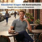 👕 50% RABATT! 🌞 Lässiges Sommer-Polohemd mit Kurzen Ärmeln – Atmungsaktive Baumwolle, Moderne Passform & Ideal Für Freizeit & Arbeit 💼