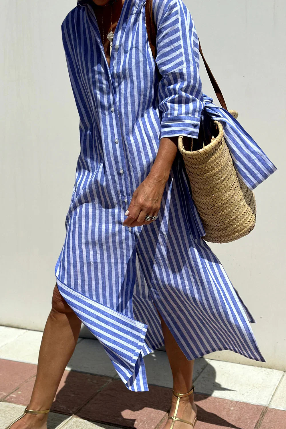 Mar- Vestido Veraniego de Rayas